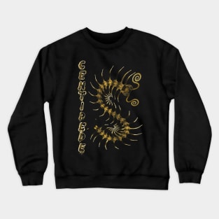 Yellow Centipede with Spray Paint Crewneck Sweatshirt